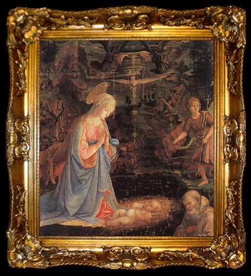 framed  Filippino Lippi The Adoration of the Child, ta009-2